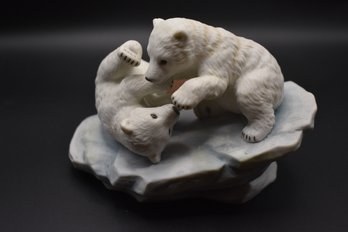 Polar  Expedition Collection Polar Bear Cubs Fine Porcelain Statue