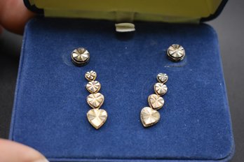 Beverly Hills Silver Earrings With Case