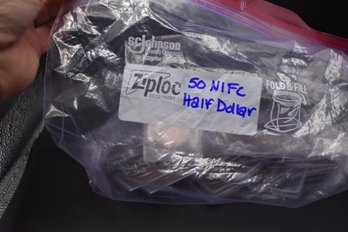 50 NIFC Kennedy Half Dollar Coins, In Plastic Flips Multiple Years
