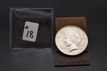 1924 Peace Dollar Uncirculated Coin %90 Silver BU