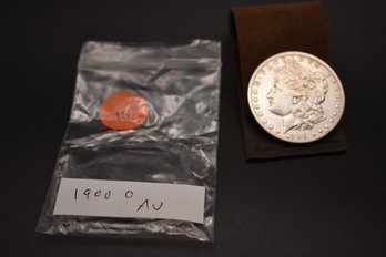 1900 O Silver Morgan %90 Silver AU 55