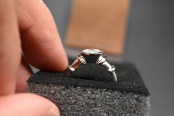 Size 7 Ring .925 Sterling Silver With A Cubic Zirconia Stone