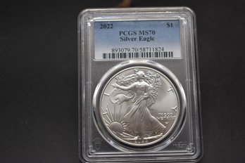 2022 Silver Eagle PCGS Graded MS70 Slabbed Coin