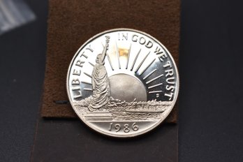 1986 S Statue Of Liberty Ellis Island One Dollar Proof Coin