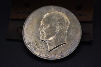 1972 Eisenhower 1 Dollar Coin With Some Nice Toning