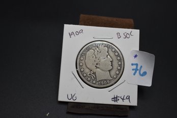 1900 Barber Half Dollar In VG Condition