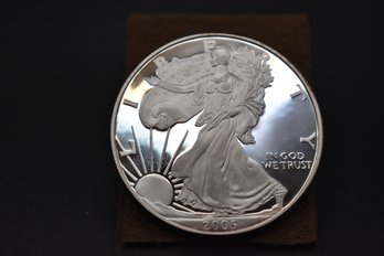 2005 W Silver Eagle Coin Ultra Cameo Some Toning