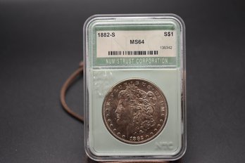 1882 S Silver Morgan %90 Silver MS64