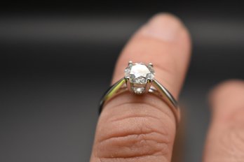 Size 7 Ring .925 Sterling Silver With A Moissanite Stone