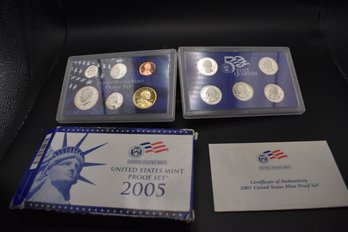 2005 S US Mint Proof Set With State Quarters And COA