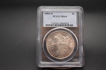 1884 O Silver Morgan %90 Silver PCGS Graded MS64 Coin