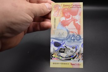 2 Dollar Eastern Caribbean Central Bank Uncirculated Turtle Note