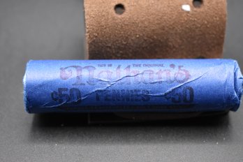 Vintage Covered End Nathans Mixed Lincoln Wheat Cent Roll 1909-1958 EX RARE