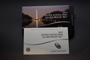 2017 S US Mint SILVER Proof Set And America The Beautiful Quarters With COA