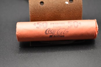 Vintage Covered End Coca Cola Mixed Lincoln Wheat Cent Roll 1909-1958 EX RARE