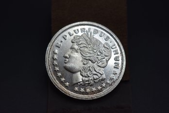 One Troy Ounce .999 Fine Silver Round Coin With Some Toning