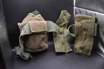 Military Canteen With Bags And Belt