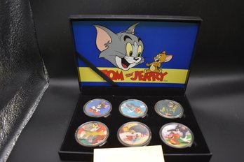 Tom And Jerry 6 Coin 2Gold Plated Coin Set With Case And COA
