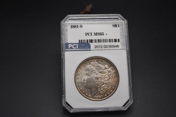 1881 S Silver Morgan %90 Silver MS65