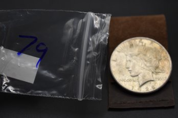 1922 S Peace Dollar %90 Silver Coin AU Coin