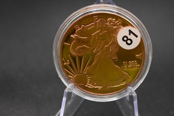 Walking Liberty One Ounce Copper Round Coin