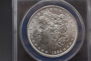 1884 O Silver Morgan %90 Silver Uncirculated ANACS