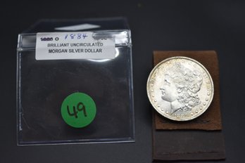 1884 O Silver Morgan %90 Silver Brilliant Uncirculated Coin