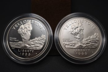 1999 Yellowstone 2 Coin Set With Case And COA
