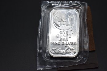 Vintage Silver Towne 1 OZ .999 Fine Silver Bar