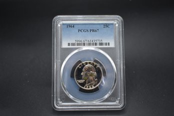 1964 Washington Quarter PR67 PCGS Graded