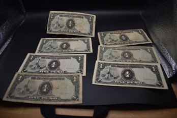7 One Pesos Notes Japanese Government