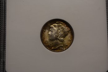 1945 D Mercury Dime MS68 PCI Graded