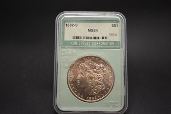 1882 S Silver Morgan %90 Silver MS64