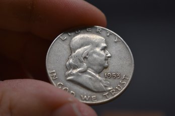 1953 Franklin Half Dollar XF %90 Silver Coin