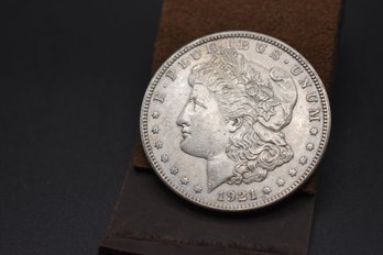 1921  Silver Morgan %90 Silver AU