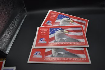 3 Sets Of 2001 D US Mint Uncirculated Denver  Coin Sets