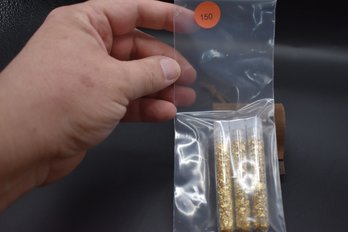3 Tubes Of Gold Shavings Does Not Include Dollar Bill