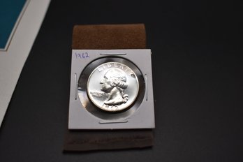 1962 George Washington Quarter Proof Like Coin %90 Silver