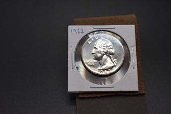 1962 George Washington Quarter Proof Like Coin %90 Silver