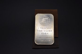 Vintage Engelhard 1 Troy OZ .999 Fine Silver Bar