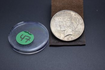 1923 Silver Peace Dollar AU50