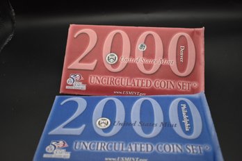 2000 US Mint Uncirculated Coin Set Denver And Philadelphia