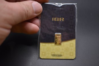 IGR .5 Gram Pure 24K Gold Bar .999