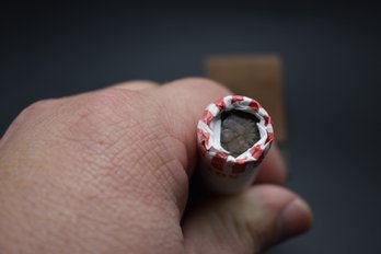 Unsearched Bank Roll Of 50 Penny Indian Head And Wheat Back One Each End