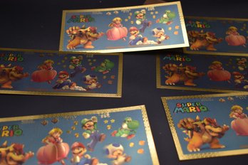 5 Piece Super Mario Gold 100 Bill Set