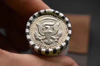 Unsearched Bank Roll Of 50 Cent Kennedy Half Dollar Coins Tails On Both Ends