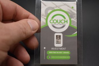 1 Grain .999 Fine Silver Bar