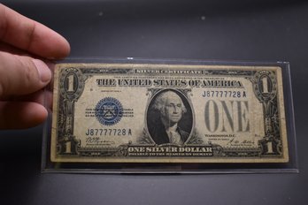 1928 A 1 Dollar Silver Certificate Note Great Serial Number