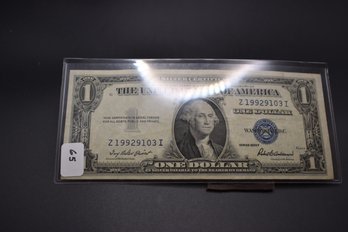 1935 F Silver Certificate US 1 Dollar Bill Almost Uncirculated