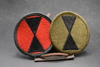 Vintage US Army 7th Infantry Division Patch 'Hour Glass Division'